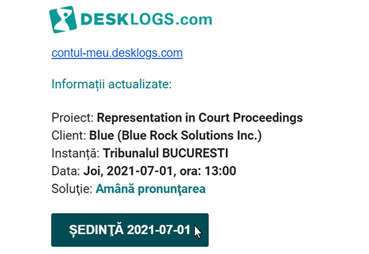 Notificări despre actualizarea ședințelor din instanță 5