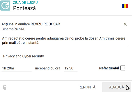 Adăugare pontaj 6