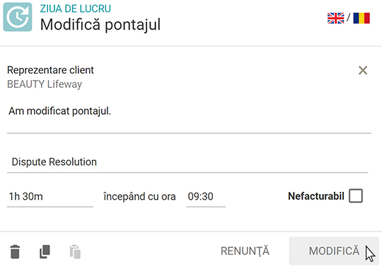 Editare pontaj 3